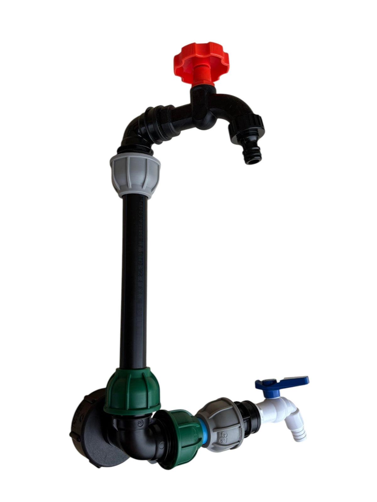 IBC 25cm Side-Outlet Riser Kit – Tap Style Options