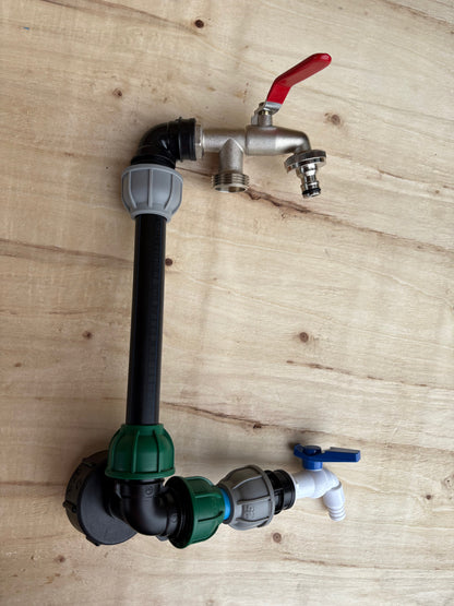 IBC 25cm Side-Outlet Riser Kit – Tap Style Options