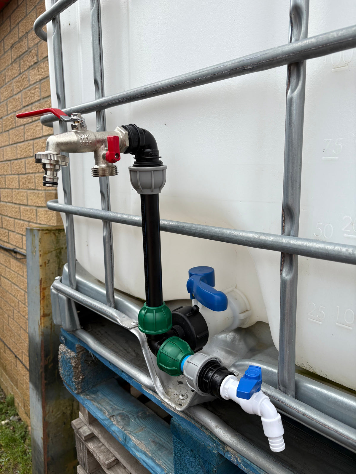 IBC 25cm Side-Outlet Riser Kit – Tap Style Options