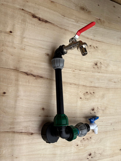 IBC 25cm Side-Outlet Riser Kit – Tap Style Options