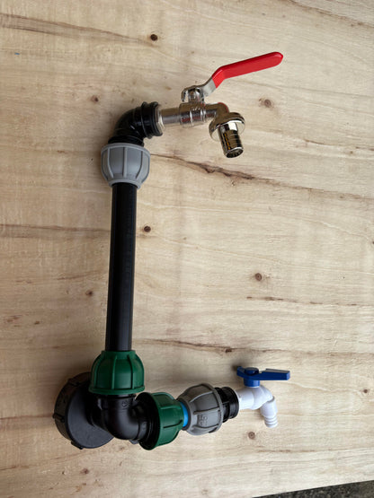 IBC 25cm Side-Outlet Riser Kit – Tap Style Options