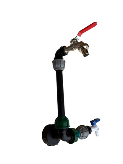 IBC 25cm Side-Outlet Riser Kit – Tap Style Options