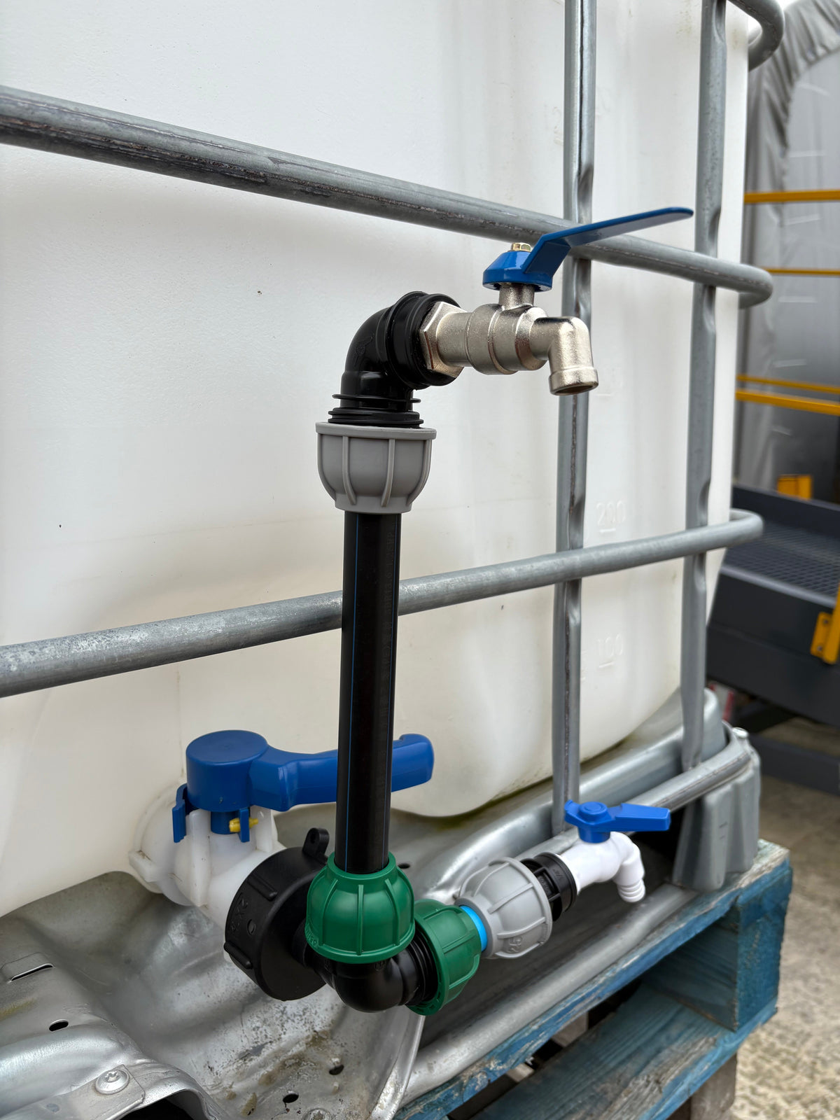 IBC 25cm Side-Outlet Riser Kit – Tap Style Options