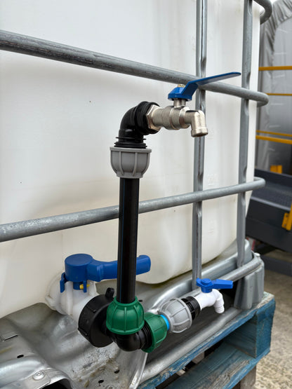 IBC 25cm Side-Outlet Riser Kit – Tap Style Options