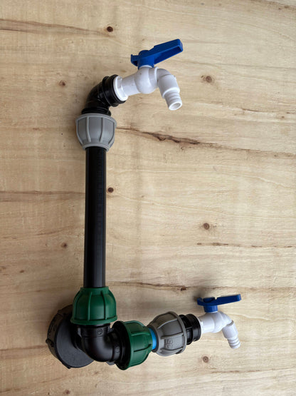 IBC 25cm Side-Outlet Riser Kit – Tap Style Options