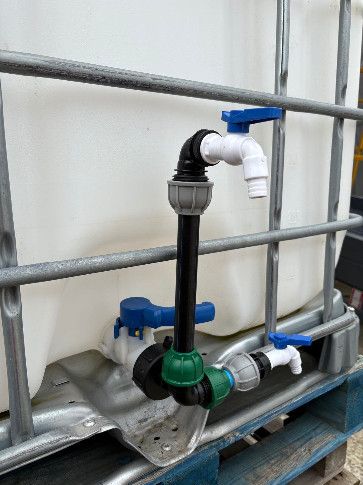 IBC 25cm Side-Outlet Riser Kit – Tap Style Options