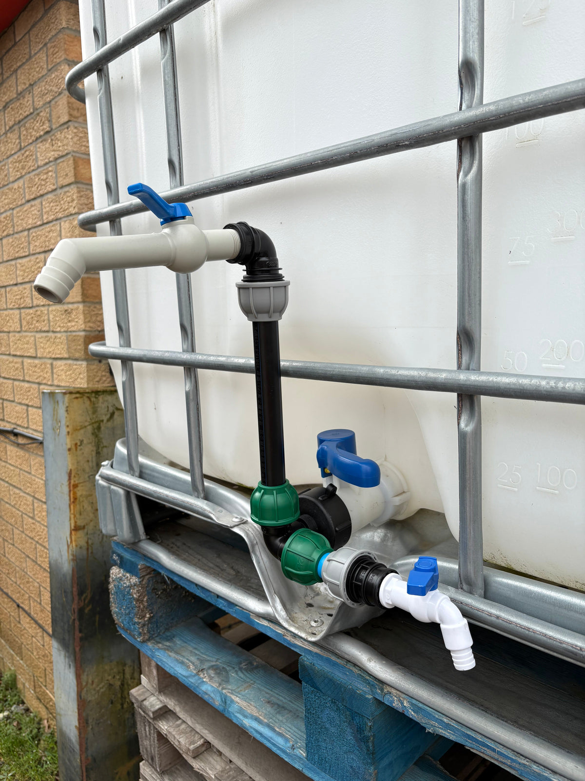 IBC 25cm Side-Outlet Riser Kit – Tap Style Options