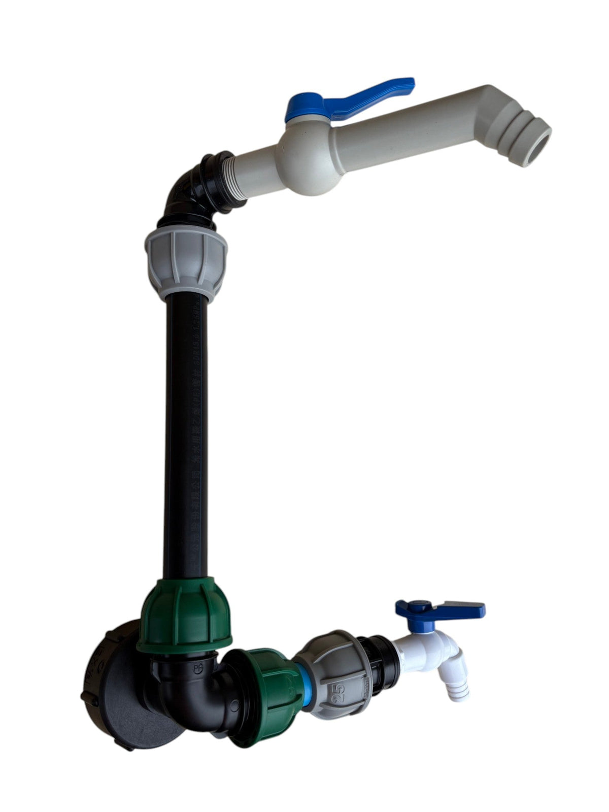 IBC 25cm Side-Outlet Riser Kit – Tap Style Options