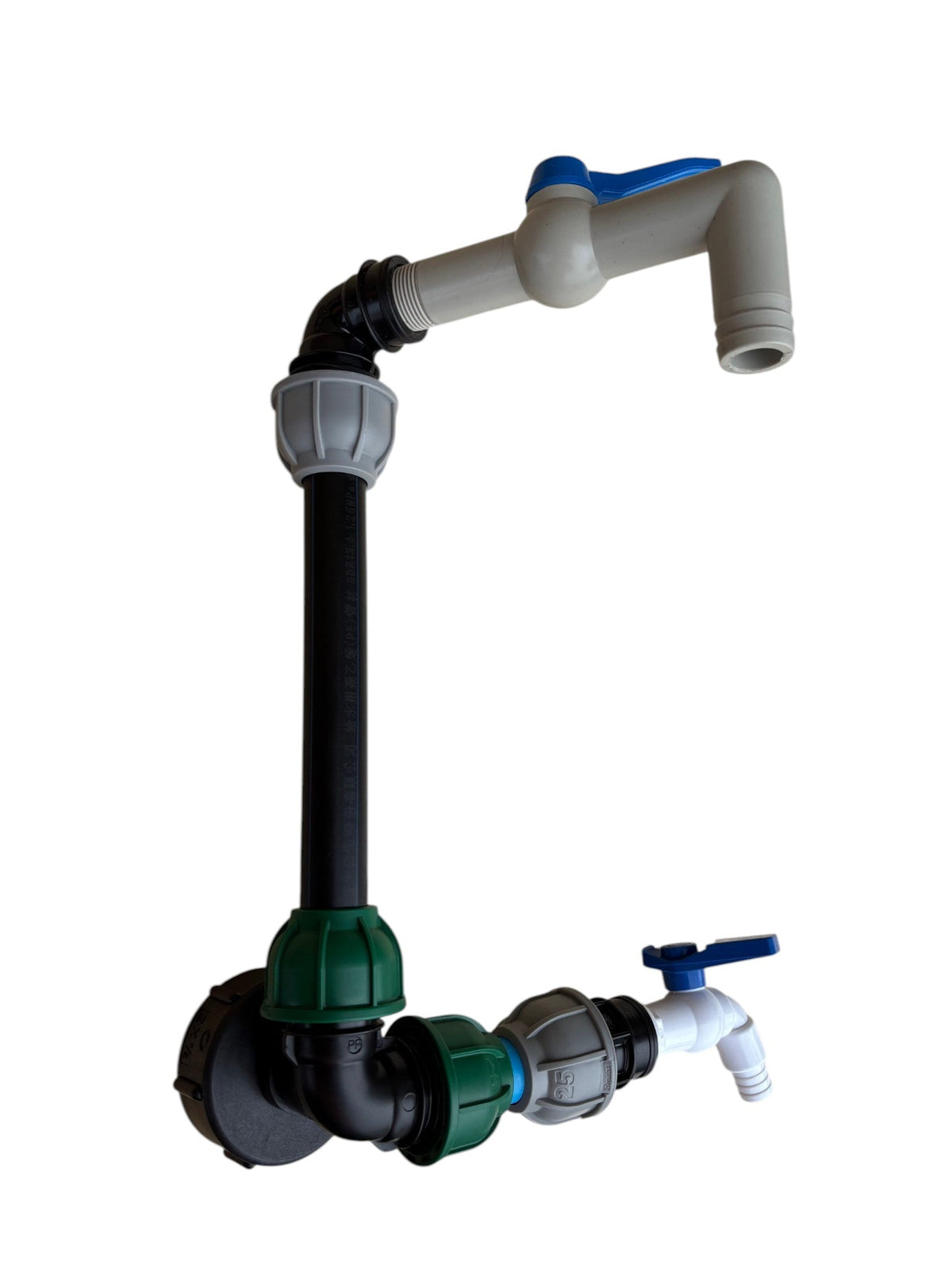 IBC 25cm Side-Outlet Riser Kit – Tap Style Options