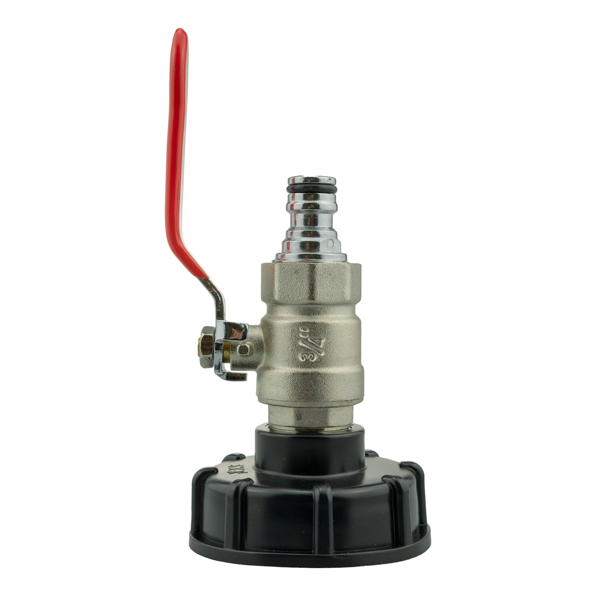 IBC S60X6 Cap & Brass Lever Valve – Zinc Quick-Connect Outlet