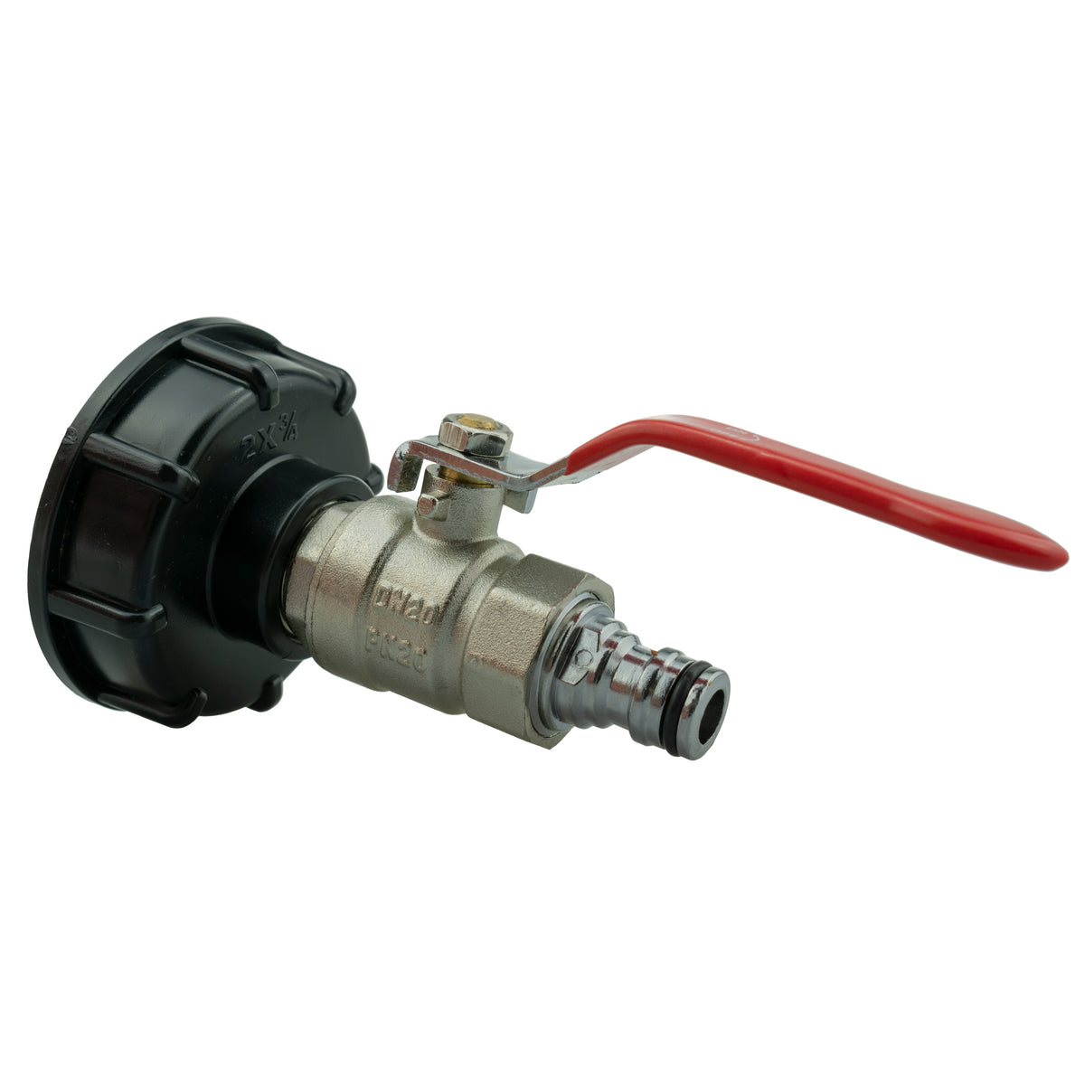 IBC S60X6 Cap & Brass Lever Valve – Zinc Quick-Connect Outlet