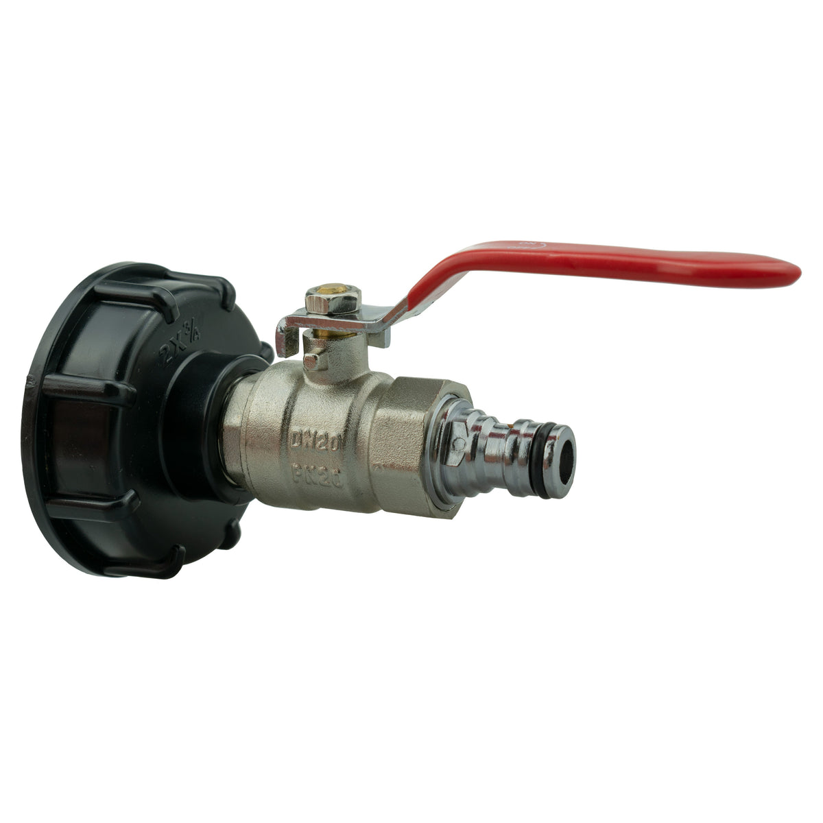 IBC S60X6 Cap & Brass Lever Valve – Zinc Quick-Connect Outlet