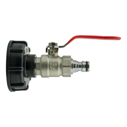 IBC S60X6 Cap & Brass Lever Valve – Zinc Quick-Connect Outlet; supplied product shown.
