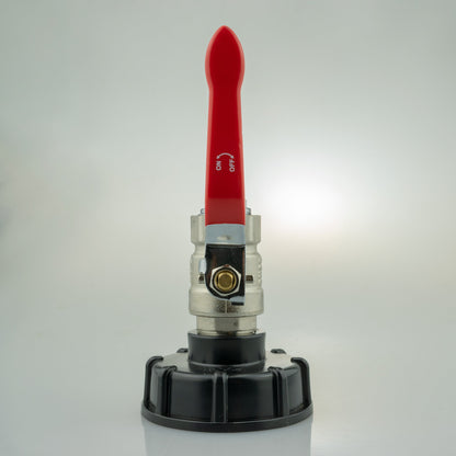 IBC S60X6 Cap & Brass Lever Valve – Zinc Quick-Connect Outlet