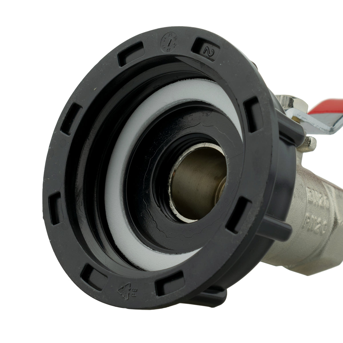 S60x6 IBC Brass Lever Valve Kit with Zinc Hose Socket