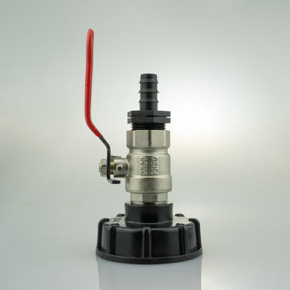 IBC S60X6 Cap & Brass Lever Valve – 16mm Irrigation Barb