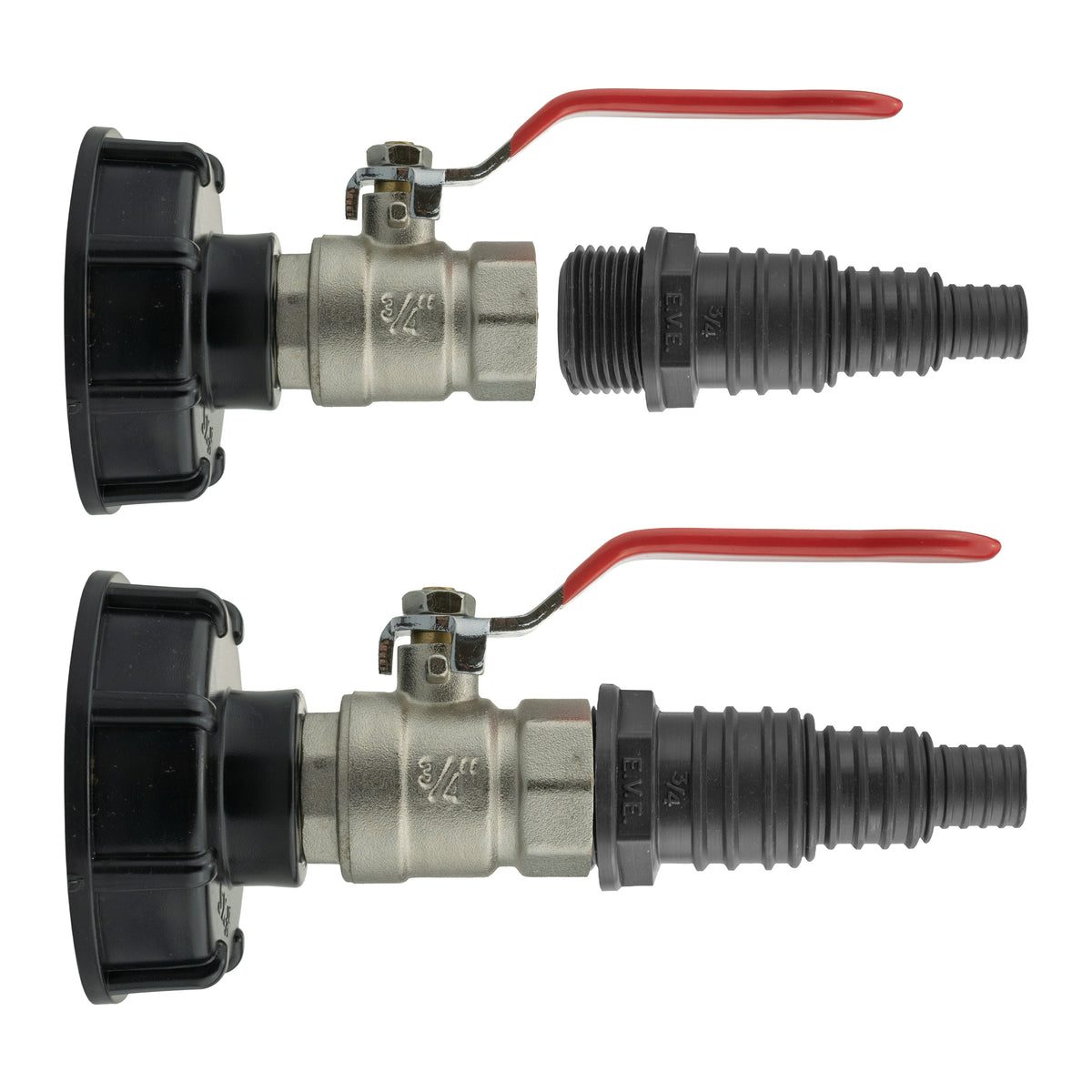 IBC S60X6 Cap & Brass Lever Valve – 13/20/25mm Stepped Hose Tail