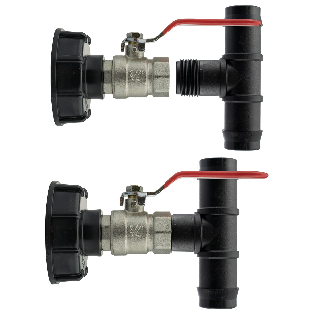 IBC S60X6 Cap & Brass Lever Valve – 19mm Irrigation Tee
