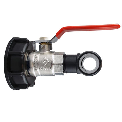 IBC S60X6 Cap & Brass Lever Valve – 19mm Irrigation Tee
