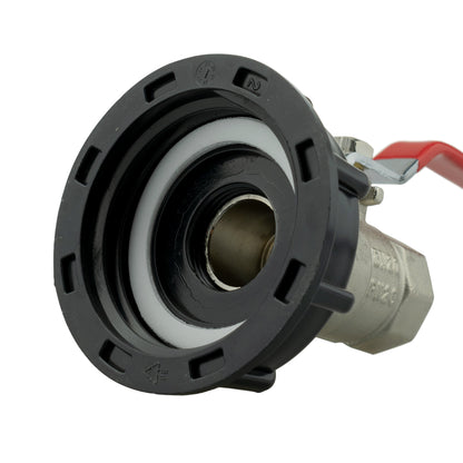IBC S60X6 Cap & Brass Lever Valve – ¾″ BSP Female Outlet