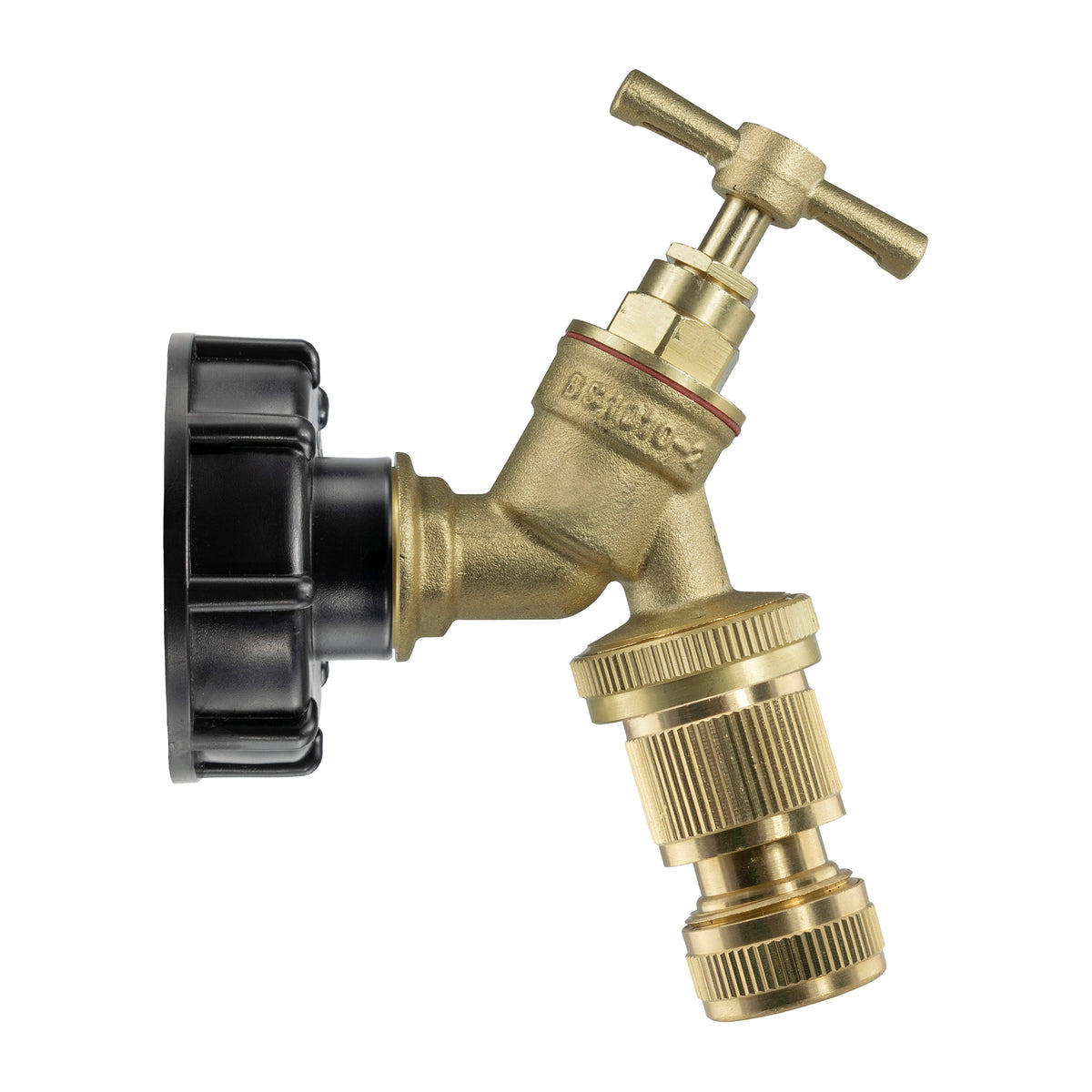 IBC S60X6 Cap & Brass Quick Tap with Brass Hose End