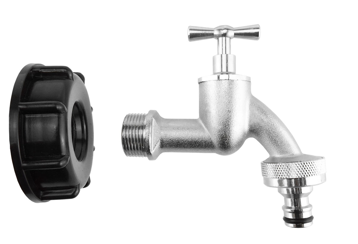 IBC S60X6 Cap & ¾″ Nickel-Plated Bib Tap – Quick Outlet