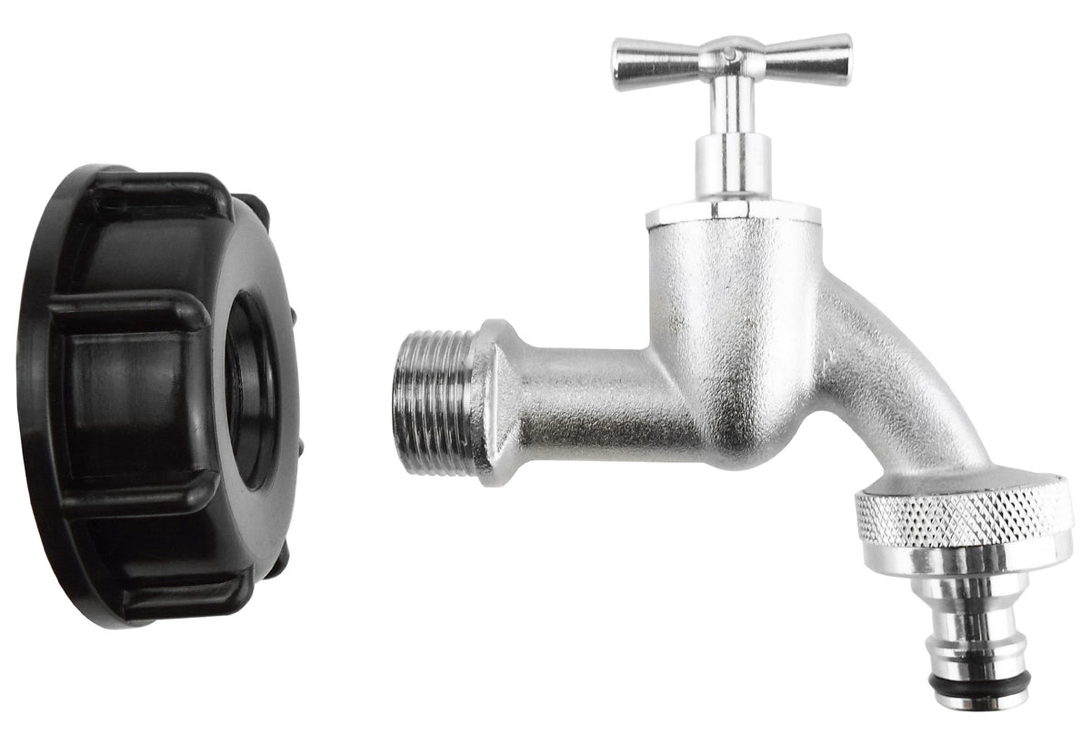 IBC S60X6 Cap & ½″ Nickel-Plated Bib Tap – Quick Outlet