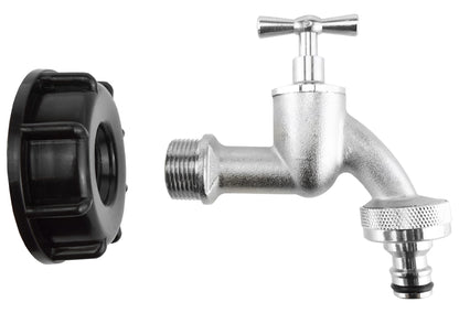 IBC S60X6 Cap & ½″ Nickel-Plated Bib Tap – Quick Outlet