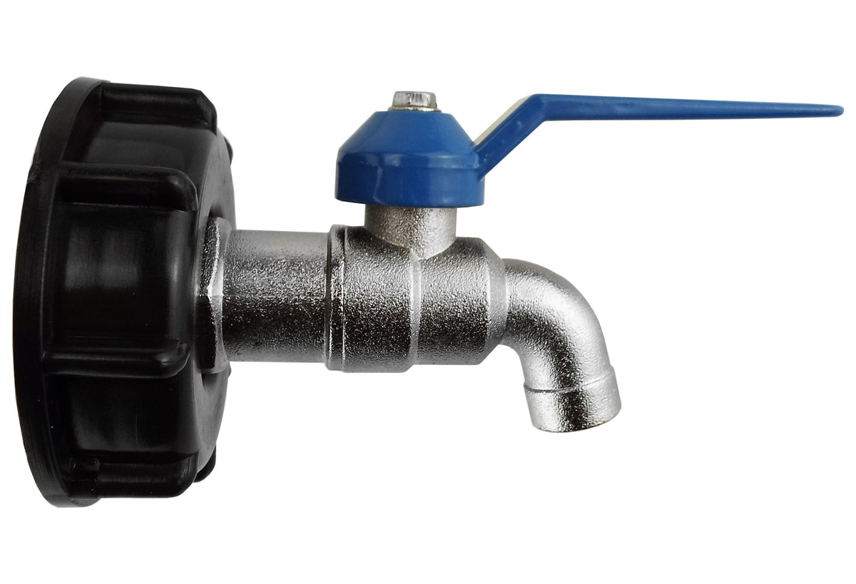 IBC S60X6 Cap & Basic Lever Tap – Open Spout; supplied fittings shown.