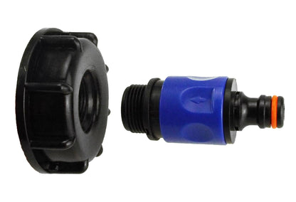 IBC S60X6 Cap & Blue Quick-Connect Plug