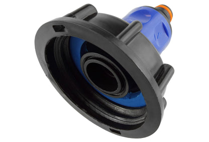 IBC S60X6 Cap & Blue Quick-Connect Plug