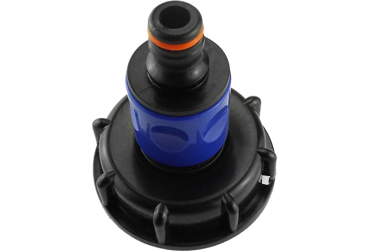 IBC S60X6 Cap & Blue Quick-Connect Plug