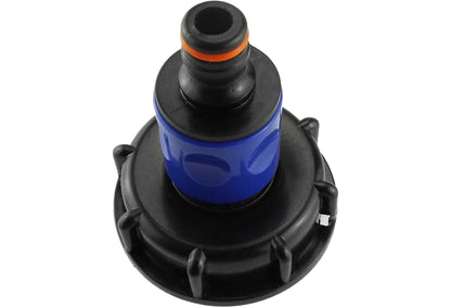 IBC S60X6 Cap & Blue Quick-Connect Plug