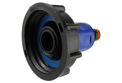 IBC S60X6 Cap & Blue Quick-Connect Plug