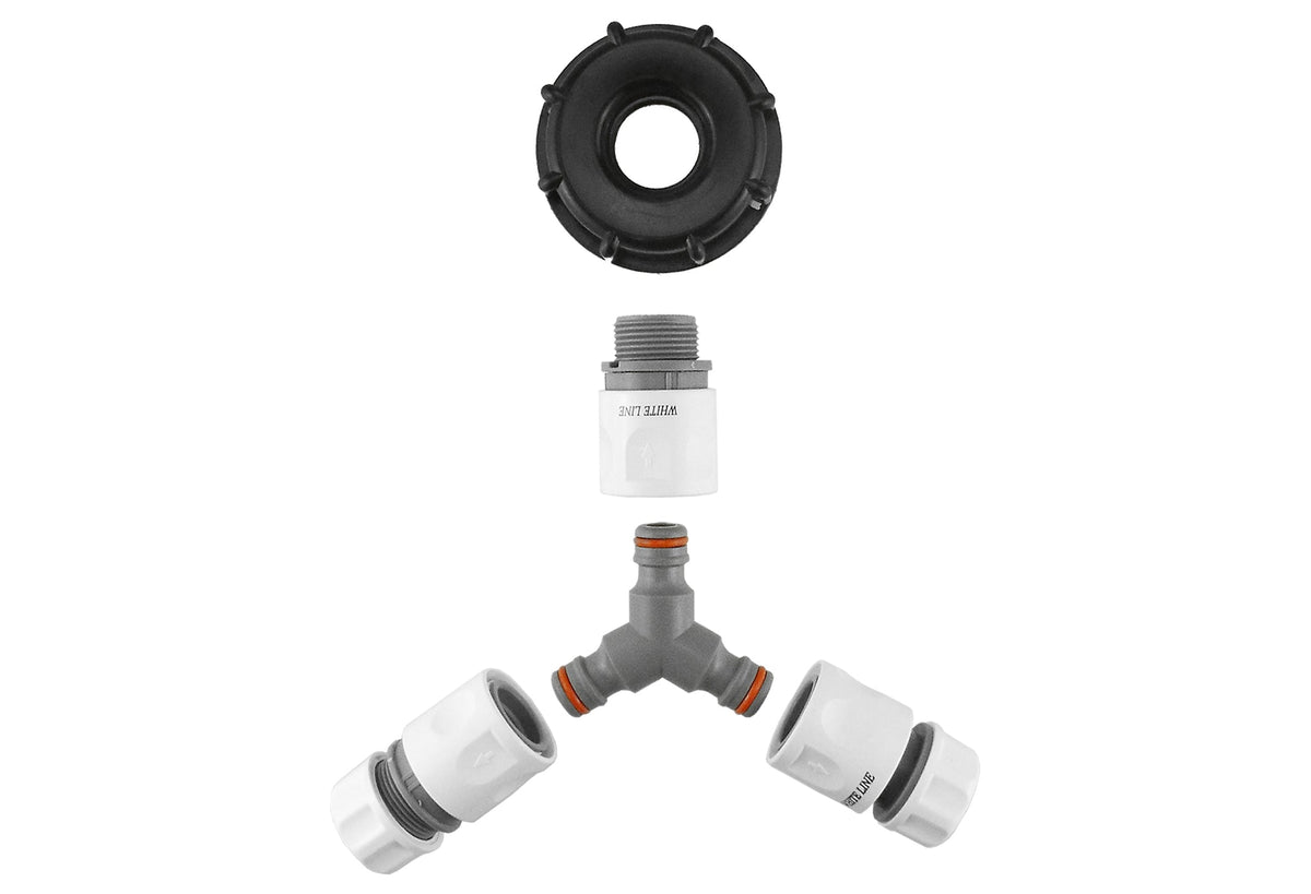 S60X6 IBC Garden Hose Splitter Kit with Two Outlets