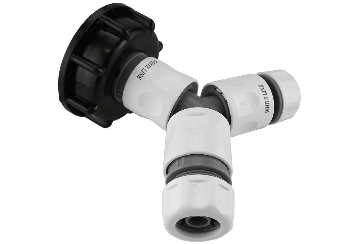 S60X6 IBC Garden Hose Splitter Kit with Two Outlets