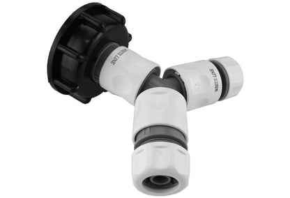 S60X6 IBC Garden Hose Splitter Kit with Two Outlets