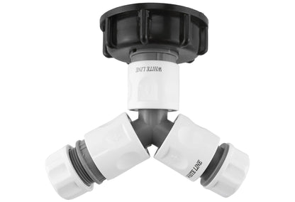 S60X6 IBC Garden Hose Splitter Kit with Two Outlets