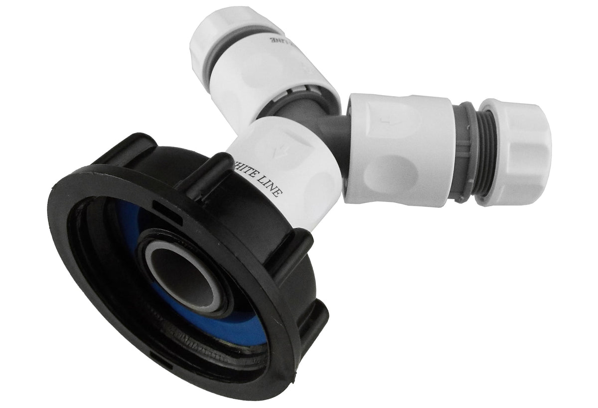S60X6 IBC Garden Hose Splitter Kit with Two Outlets