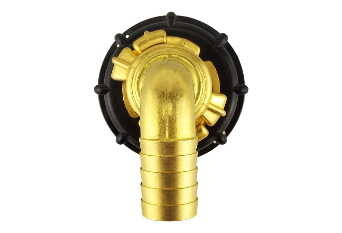 IBC S60X6 Cap & Brass Claw Fittings – 19mm Swivel Elbow