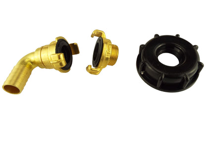 IBC S60X6 Cap & Brass Claw Fittings – 19mm Swivel Elbow