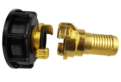 IBC S60X6 Cap & Brass Claw Fittings – 13mm Swivel Tail