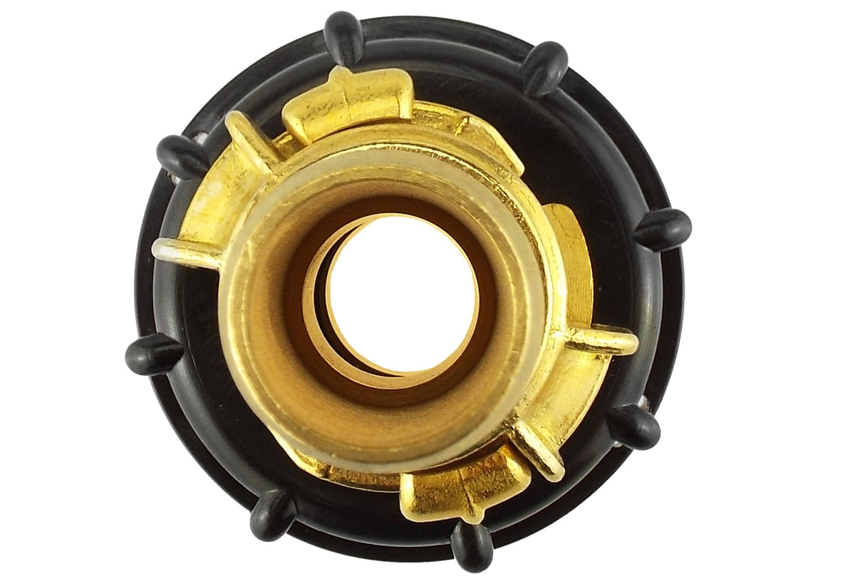 IBC S60X6 Cap & Brass Claw Fittings – 19mm Swivel Straight