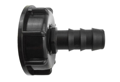 IBC S60X6 Cap with 16mm Irrigation Hose Barb; supplied product shown.