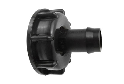 IBC S60X6 Cap with 25mm Irrigation Hose Barb; supplied product shown.