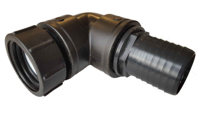 IBC S60X6 Elbow Adapter – 50mm Hose Barb; supplied product shown.
