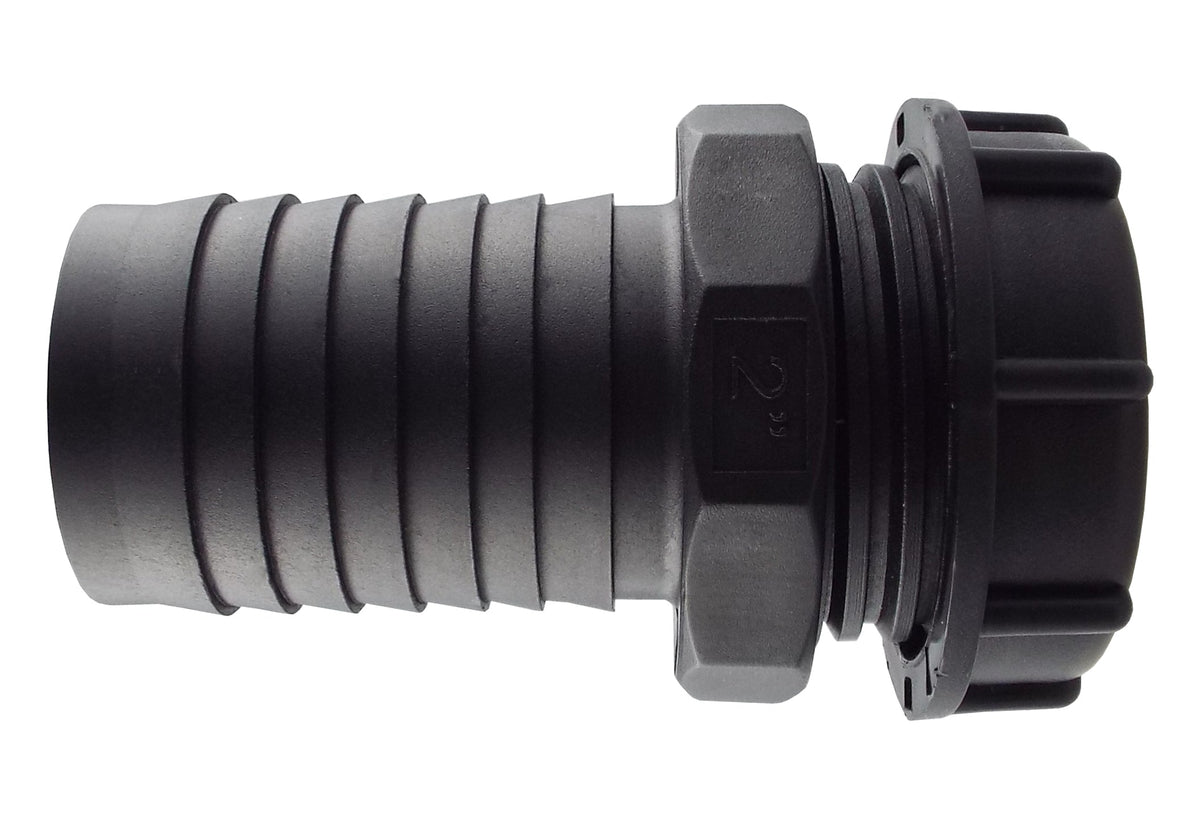 S60X6 Male to 2″ Hose Tail with Removable Blanking Cap; supplied product shown.
