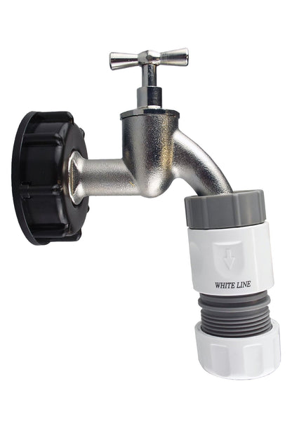 S60x6 IBC Brass Bib Tap Kit – ¾″ Max Flo Hose