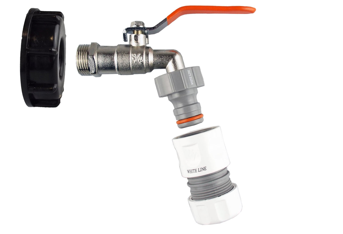 S60x6 IBC Zinc Lever Tap Kit – ¾″ Max Flo Hose