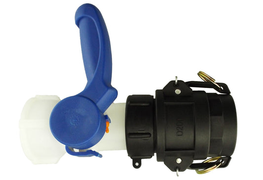 IBC S60X6 Valve Kit – 2″ BSP Female Outlet; supplied fittings shown.